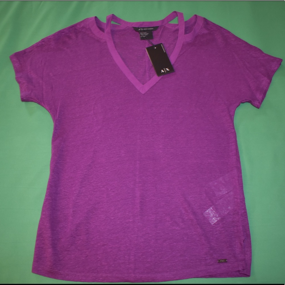 Purple Armani Exchange Blouse - Size XS